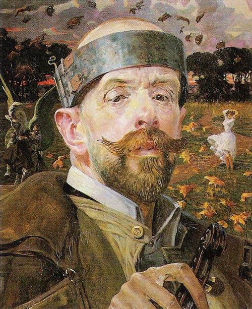 WikiOO.org - Енциклопедія образотворчого мистецтва - Живопис, Картини
 Jacek Malczewski - Self-Portrait 7