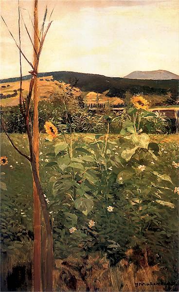 Wikioo.org - The Encyclopedia of Fine Arts - Painting, Artwork by Jacek Malczewski - Sunflowers