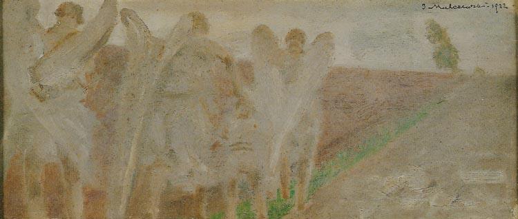 WikiOO.org - אנציקלופדיה לאמנויות יפות - ציור, יצירות אמנות Jacek Malczewski - Tobias and Three Angels