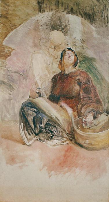 WikiOO.org - Encyclopedia of Fine Arts - Maľba, Artwork Jacek Malczewski - Woman Sitting