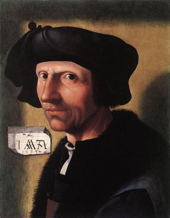 Wikioo.org - The Encyclopedia of Fine Arts - Painting, Artwork by Jacob Cornelisz Van Oostsanen - Self­Portrait