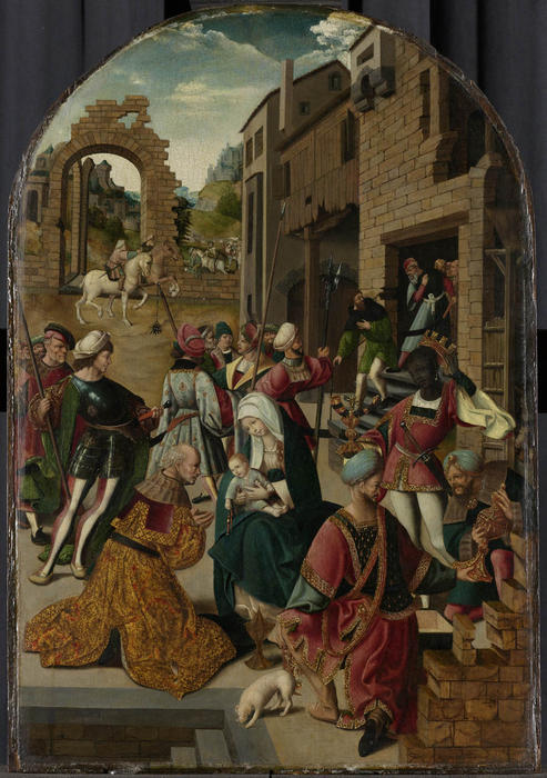 Wikioo.org - The Encyclopedia of Fine Arts - Painting, Artwork by Jacob Cornelisz Van Oostsanen - The adoration of the magi