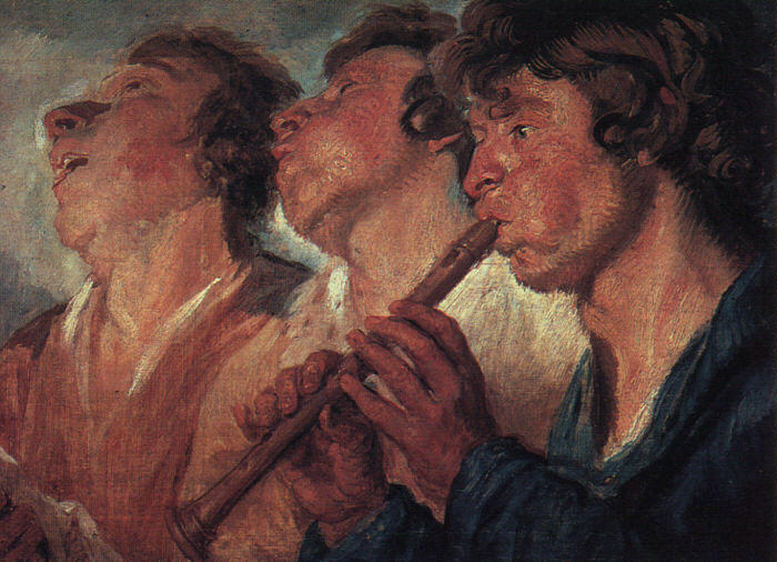 WikiOO.org - Encyclopedia of Fine Arts - Malba, Artwork Jacob Jordaens - The Itinerant Musicians