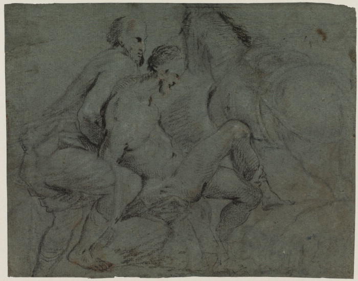 Wikioo.org – La Enciclopedia de las Bellas Artes - Pintura, Obras de arte de Jacopo Bassano (Jacopo Da Ponte) - Estudio para El buen samaritano