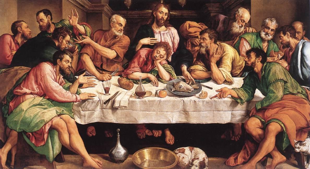 Wikioo.org - The Encyclopedia of Fine Arts - Painting, Artwork by Jacopo Bassano (Jacopo Da Ponte) - The Last Supper
