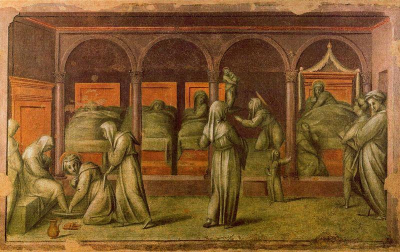 WikiOO.org - Güzel Sanatlar Ansiklopedisi - Resim, Resimler Jacopo Carucci (Pontormo) - Episode from Hospital Life