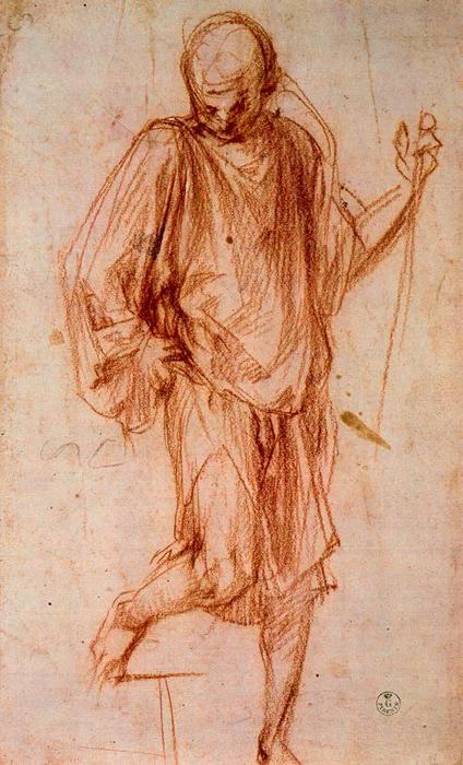 WikiOO.org - Енциклопедія образотворчого мистецтва - Живопис, Картини
 Jacopo Carucci (Pontormo) - Figure study