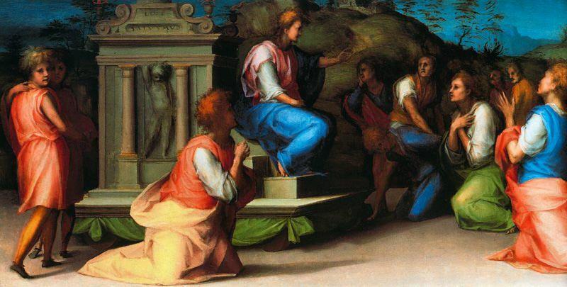 Wikioo.org - สารานุกรมวิจิตรศิลป์ - จิตรกรรม Jacopo Carucci (Pontormo) - Joseph Revealing Himself to his Brothers 1