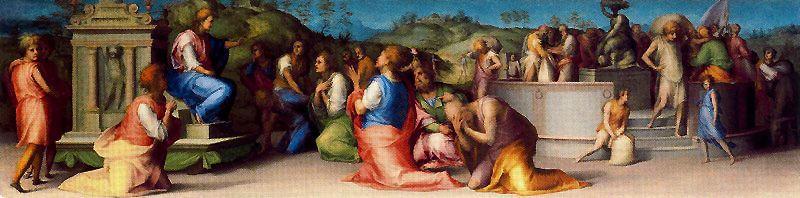 Wikioo.org - สารานุกรมวิจิตรศิลป์ - จิตรกรรม Jacopo Carucci (Pontormo) - Joseph's Broders beg for Help