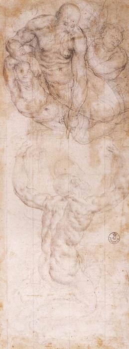 WikiOO.org - 백과 사전 - 회화, 삽화 Jacopo Carucci (Pontormo) - Moses Receiving the Tables