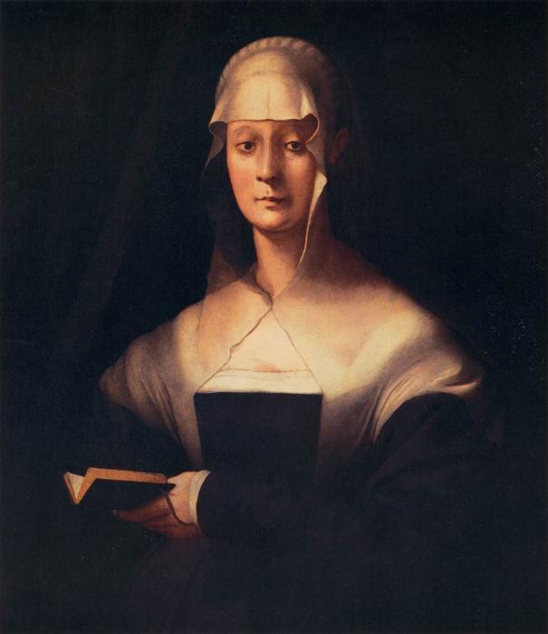 WikiOO.org - Енциклопедия за изящни изкуства - Живопис, Произведения на изкуството Jacopo Carucci (Pontormo) - Portrait of Maria Salviati
