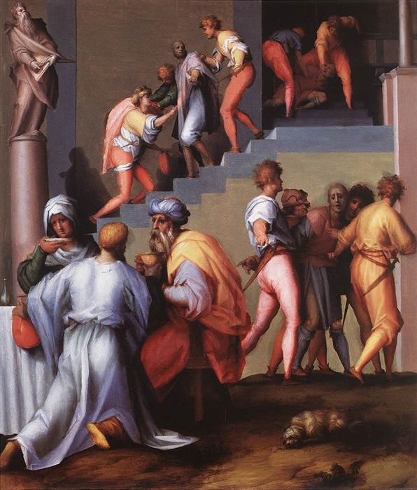 Wikioo.org - The Encyclopedia of Fine Arts - Painting, Artwork by Jacopo Carucci (Pontormo) - Punishment of the Baker