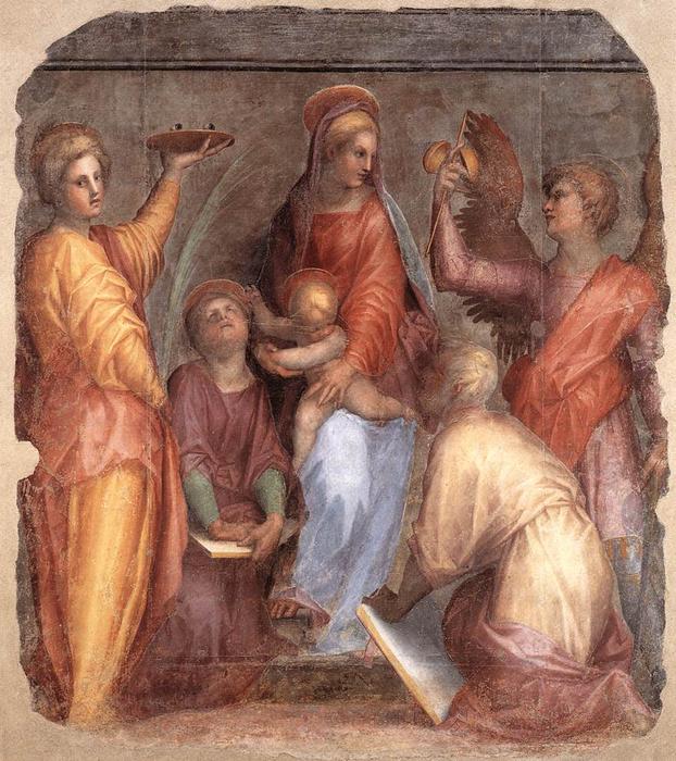 Wikioo.org - Die Enzyklopädie bildender Kunst - Malerei, Kunstwerk von Jacopo Carucci (Pontormo) - Sacra Conversazione