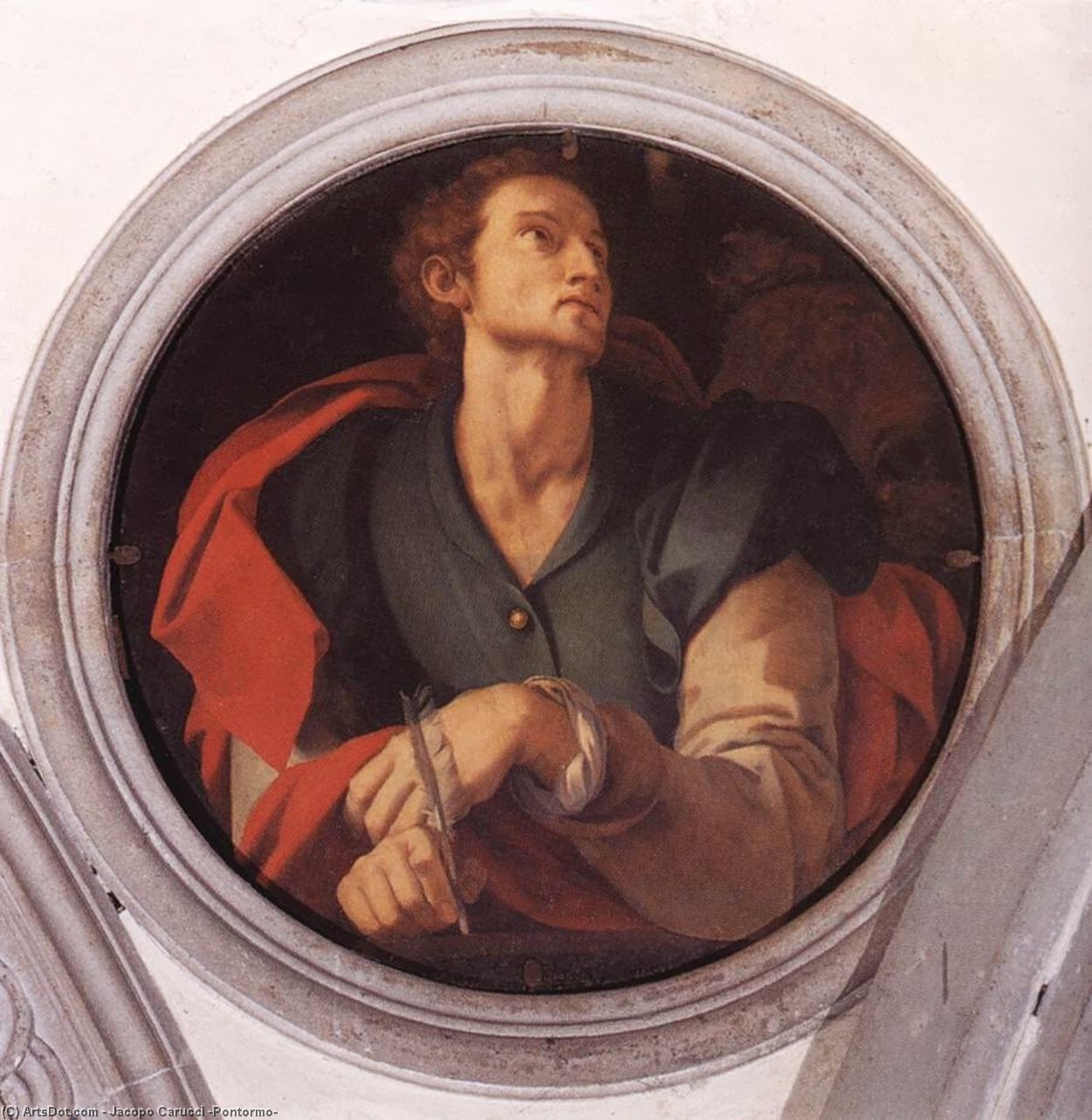 WikiOO.org - Güzel Sanatlar Ansiklopedisi - Resim, Resimler Jacopo Carucci (Pontormo) - St Luke