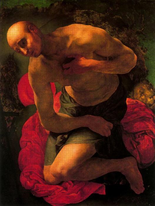 Wikioo.org - The Encyclopedia of Fine Arts - Painting, Artwork by Jacopo Carucci (Pontormo) - The Penitence of St. Jerome