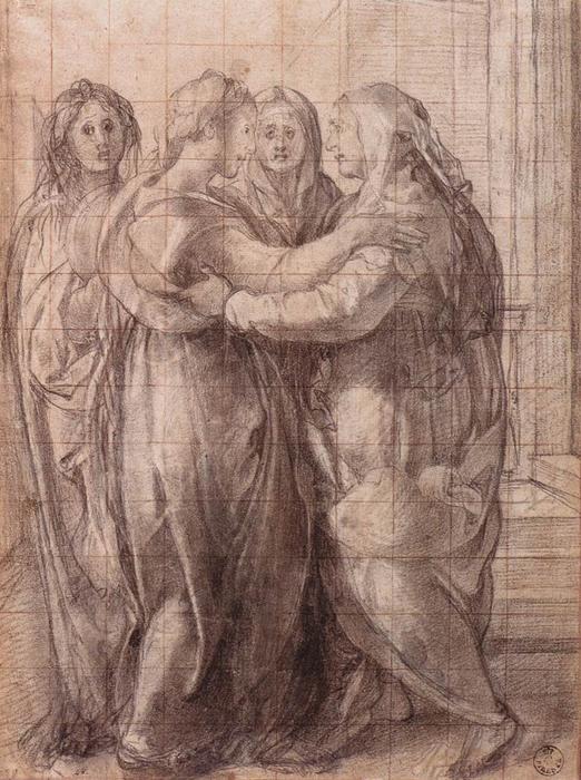 WikiOO.org - Enciklopedija dailės - Tapyba, meno kuriniai Jacopo Carucci (Pontormo) - Visitation 2