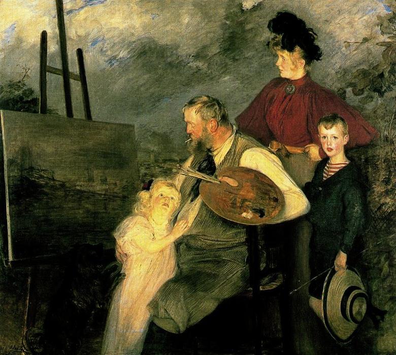 WikiOO.org - אנציקלופדיה לאמנויות יפות - ציור, יצירות אמנות Jacques-Emile Blanche - The Thaulow Family