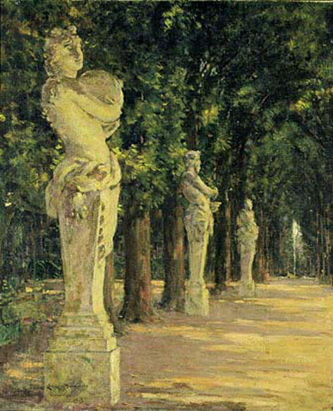 Wikioo.org - The Encyclopedia of Fine Arts - Painting, Artwork by James Carroll Beckwith - Allee de l'Ete, Versailles