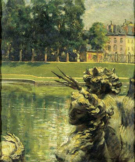 Wikioo.org - สารานุกรมวิจิตรศิลป์ - จิตรกรรม James Carroll Beckwith - Bassin de Neptune, Versailles