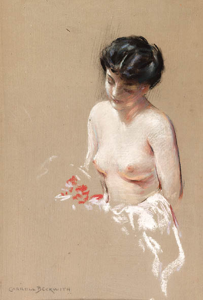 Wikioo.org - The Encyclopedia of Fine Arts - Painting, Artwork by James Carroll Beckwith - Nude Woman