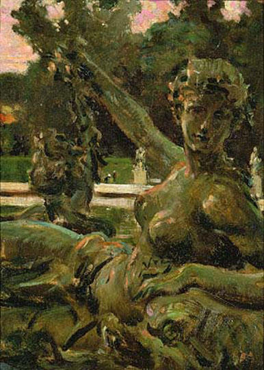 Wikioo.org - The Encyclopedia of Fine Arts - Painting, Artwork by James Carroll Beckwith - Nymph and Cupid
