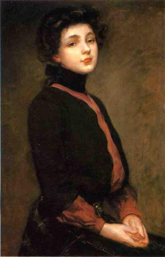 Wikioo.org - The Encyclopedia of Fine Arts - Painting, Artwork by James Carroll Beckwith - Portrait of Evelyn Nesbitt 1