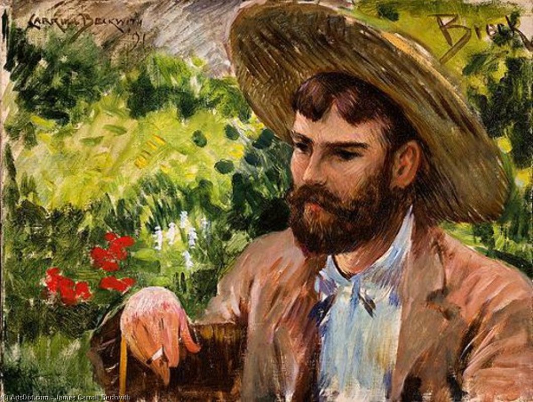 Wikioo.org - The Encyclopedia of Fine Arts - Painting, Artwork by James Carroll Beckwith - Portrait of John Leslie Breck