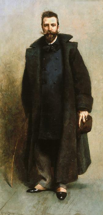 WikiOO.org - Güzel Sanatlar Ansiklopedisi - Resim, Resimler James Carroll Beckwith - Portrait of William Merritt Chase