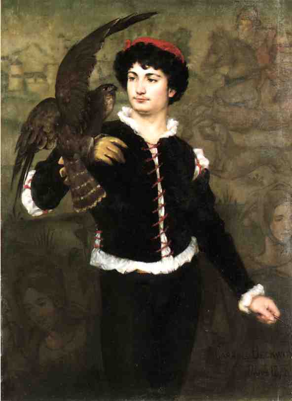 Wikioo.org - The Encyclopedia of Fine Arts - Painting, Artwork by James Carroll Beckwith - The Falconer