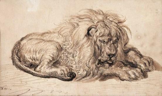 WikiOO.org - 百科事典 - 絵画、アートワーク James Ward - a ライオン に 残り