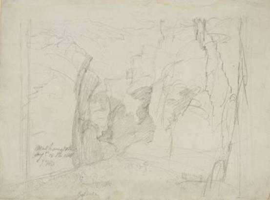 WikiOO.org - Encyclopedia of Fine Arts - Maleri, Artwork James Ward - First Compositional Study for `Gordale Scar'