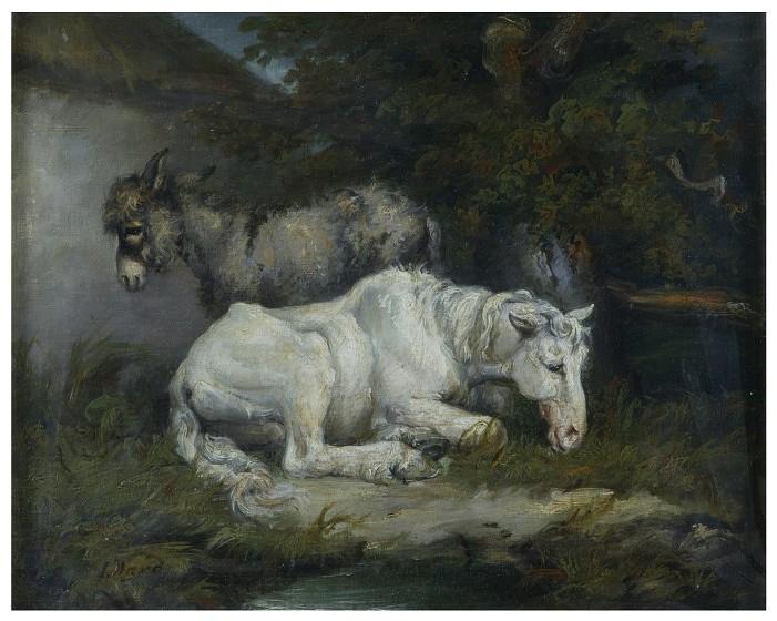 WikiOO.org – 美術百科全書 - 繪畫，作品 James Ward - 马和驴