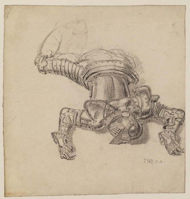 Wikioo.org - The Encyclopedia of Fine Arts - Painting, Artwork by James Ward - Man in armour lying on his face