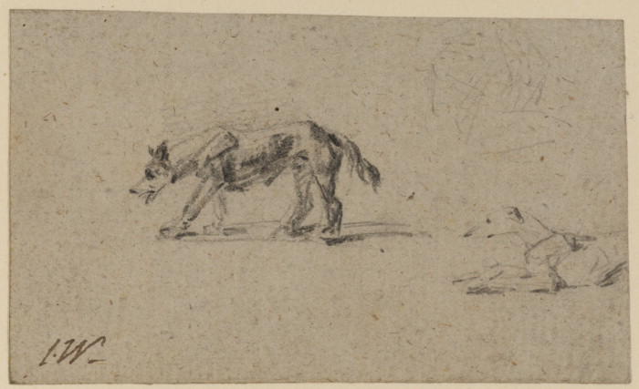 WikiOO.org - Encyclopedia of Fine Arts - Maleri, Artwork James Ward - Study of two dogs