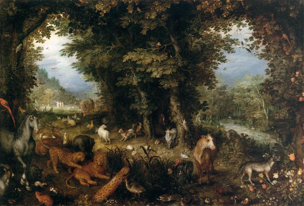 WikiOO.org - Encyclopedia of Fine Arts - Festés, Grafika Jan Brueghel The Elder - Earth (The Earthly Paradise)