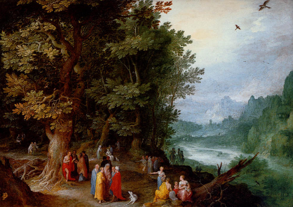 Wikioo.org - The Encyclopedia of Fine Arts - Painting, Artwork by Jan Brueghel The Elder - Saint John Preaching In The Wilderness