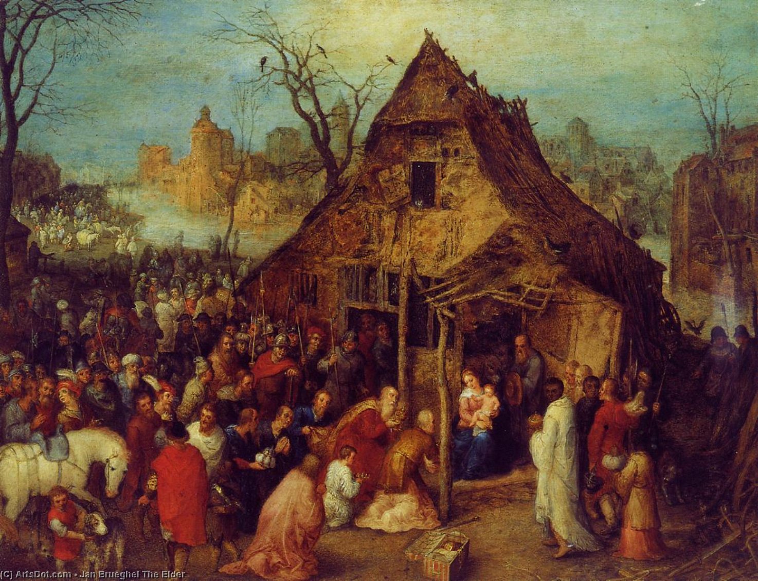 WikiOO.org - دایره المعارف هنرهای زیبا - نقاشی، آثار هنری Jan Brueghel The Elder - The Adoration of the Magi 2