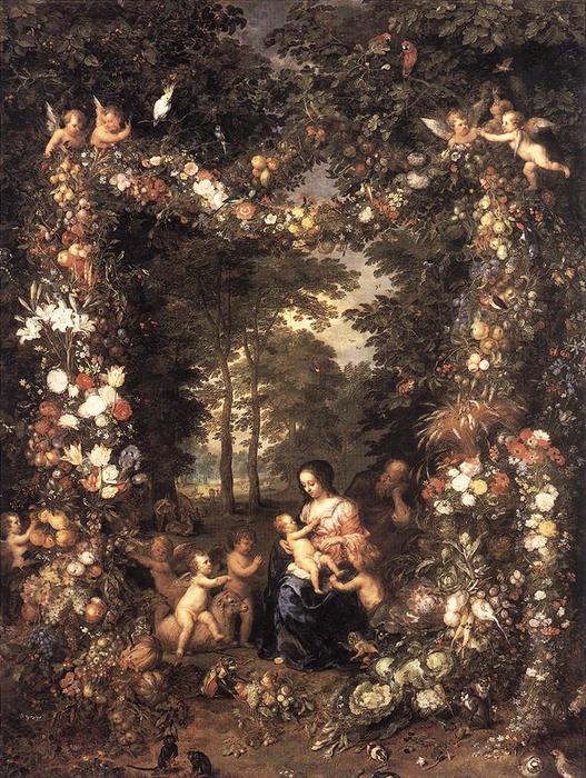 Wikioo.org - Bách khoa toàn thư về mỹ thuật - Vẽ tranh, Tác phẩm nghệ thuật Jan Brueghel The Elder - The Holy Family 1