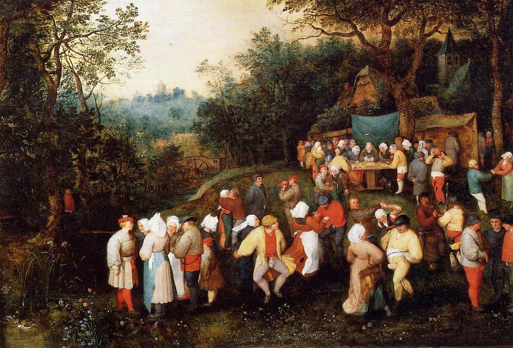 WikiOO.org – 美術百科全書 - 繪畫，作品 Jan Brueghel The Elder - 婚礼 盛宴