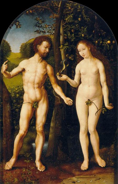 Wikioo.org – La Enciclopedia de las Bellas Artes - Pintura, Obras de arte de Jan Gossaert (Mabuse) - Adán y Eva 2