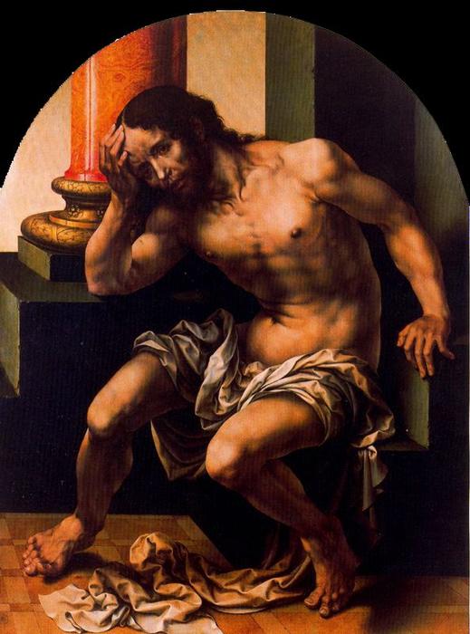 Wikioo.org - The Encyclopedia of Fine Arts - Painting, Artwork by Jan Gossaert (Mabuse) - Cristo varón de dolores