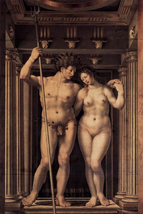 Wikioo.org – L'Encyclopédie des Beaux Arts - Peinture, Oeuvre de Jan Gossaert (Mabuse) - Neptune et Amphitrite