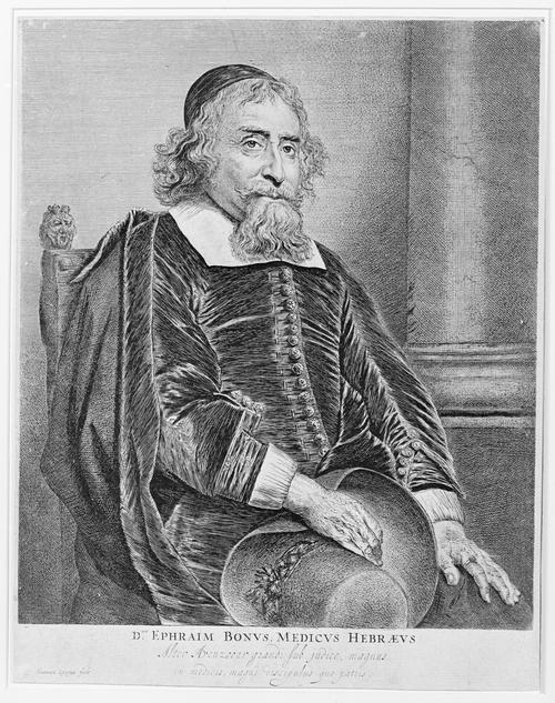 Wikioo.org - The Encyclopedia of Fine Arts - Painting, Artwork by Jan Andrea Lievens - Portrait of Ephraim Bonus, physician