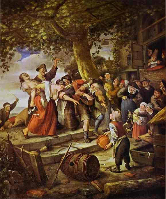 Wikioo.org - The Encyclopedia of Fine Arts - Painting, Artwork by Jan Steen - The Drunken Woman