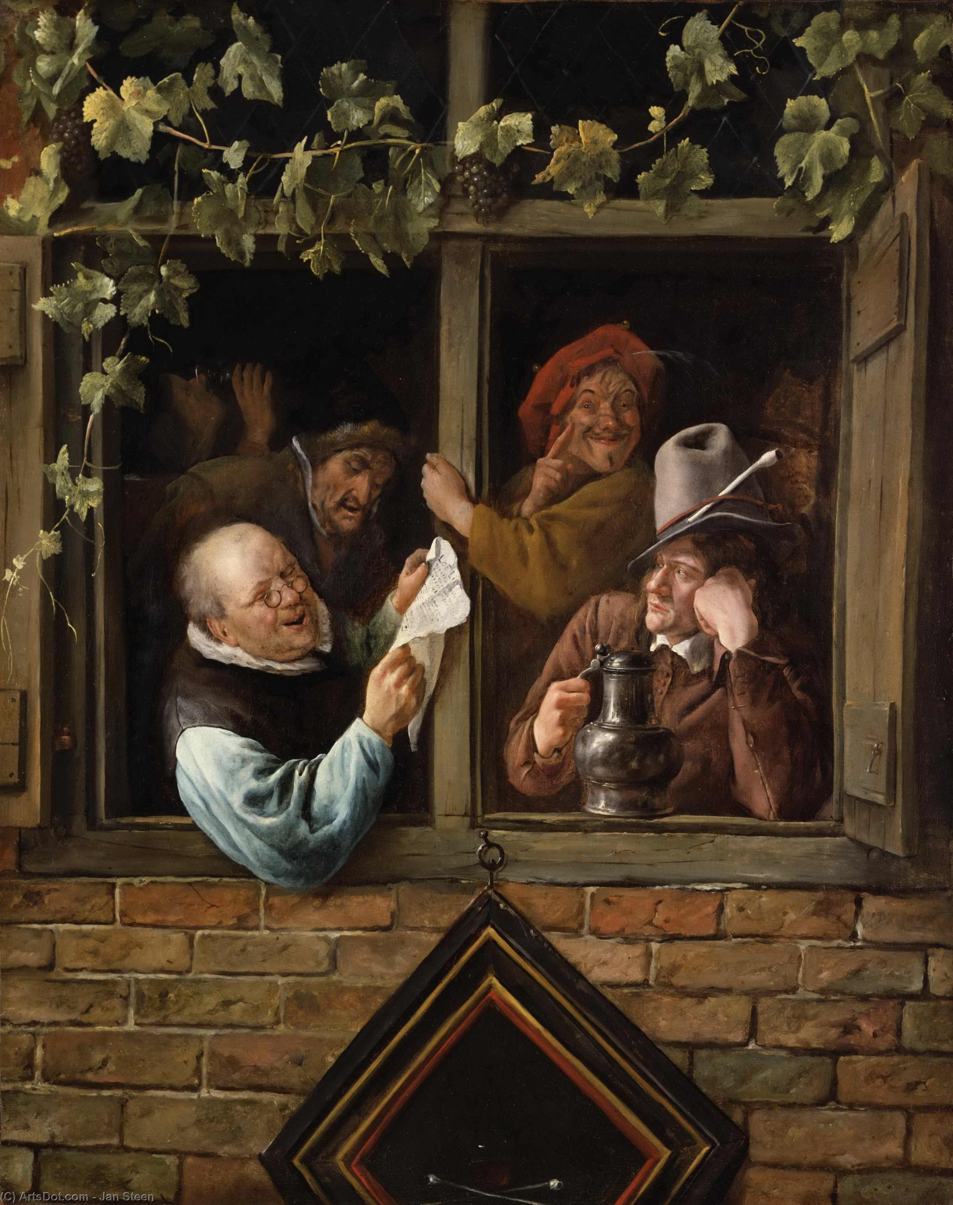 Wikioo.org - The Encyclopedia of Fine Arts - Painting, Artwork by Jan Steen - The Little Alms Collector