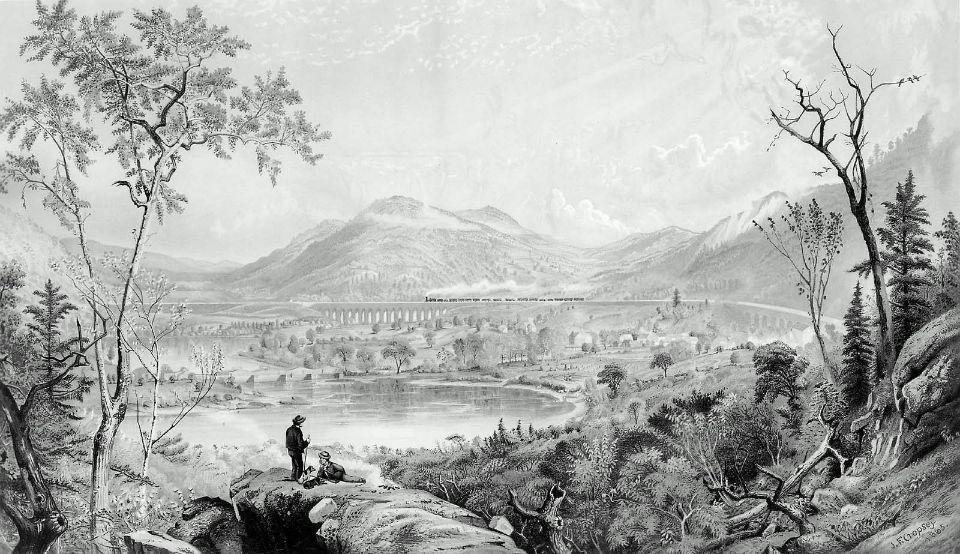 WikiOO.org - Енциклопедия за изящни изкуства - Живопис, Произведения на изкуството Jasper Francis Cropsey - American Autumn, Starrucca Valley