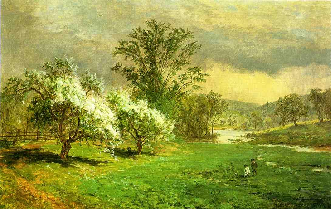 Wikioo.org - The Encyclopedia of Fine Arts - Painting, Artwork by Jasper Francis Cropsey - Apple Blossom time