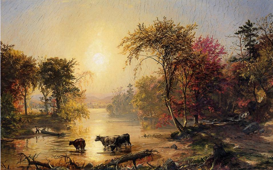 Wikioo.org - The Encyclopedia of Fine Arts - Painting, Artwork by Jasper Francis Cropsey - Autumn in America (aka The Susquehanna River)