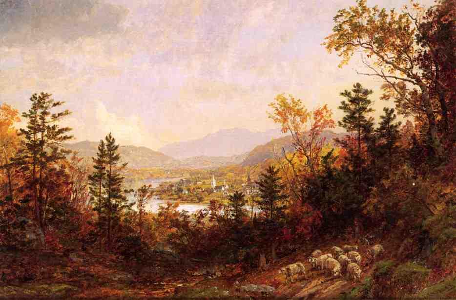 Wikioo.org - The Encyclopedia of Fine Arts - Painting, Artwork by Jasper Francis Cropsey - Autumn on the Hudson