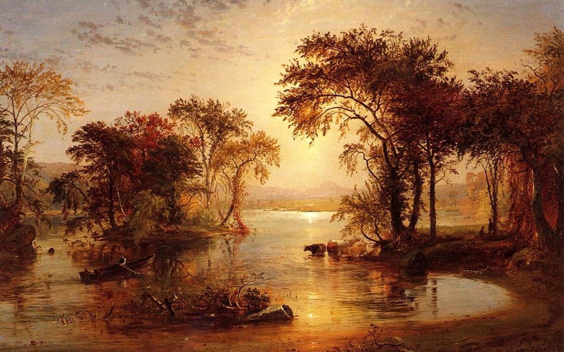 WikiOO.org - Encyclopedia of Fine Arts - Maľba, Artwork Jasper Francis Cropsey - Autumn on thw Susquehanna